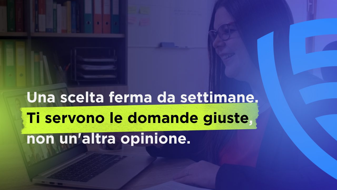 Copertina del video. Sara Lucarini racconta la Consulenza 1:1